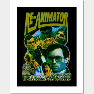 RE-ANIMATOR. (1985) Retro Cult Horror. T-Shirt (Version 2) Posters and Art